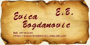 Evica Bogdanović vizit kartica
